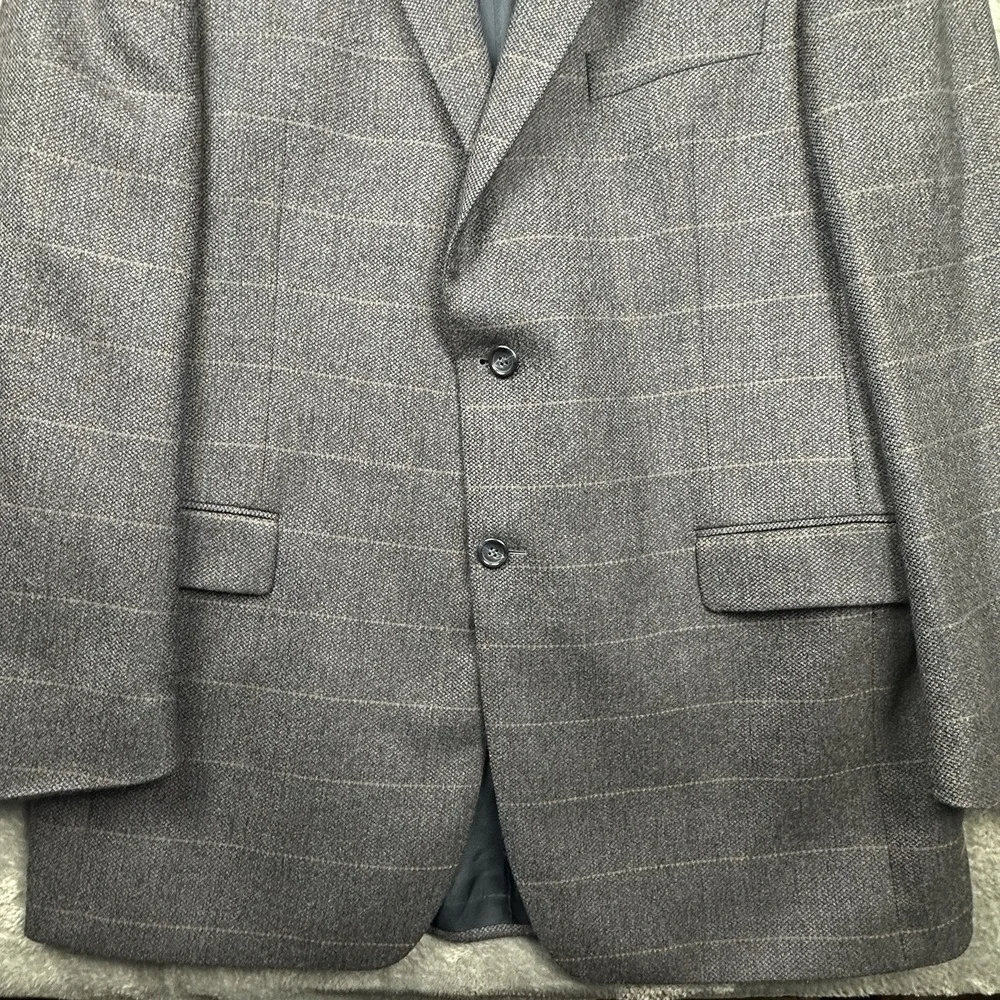 Botany 500 Blazer Sport Coat Suit Jacket Men's 42R Houndstooth 100% Lambswool